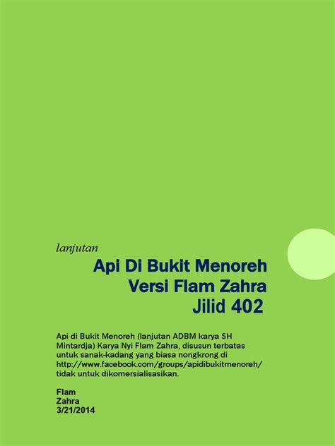 lanjutan api di bukit menoreh versi flam zahra jilid 405|lanjutan Api Di Bukit Menoreh Versi Flam Zahra Jilid 400.